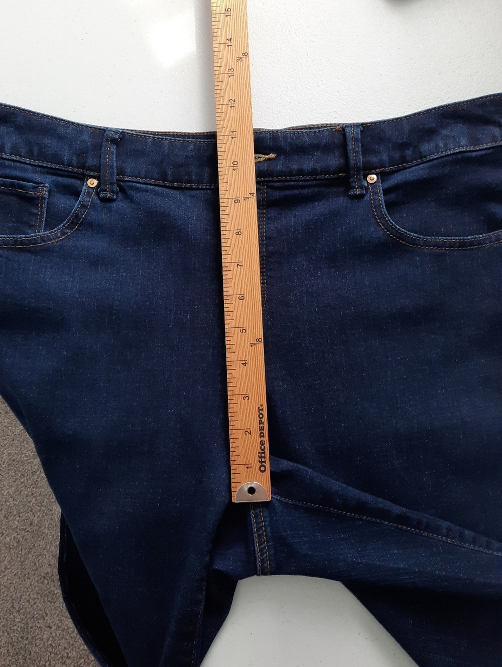 Chico's So Slimming Dark Wash High Rise Slim Jeans size 10 Short - Picture 9 of 13